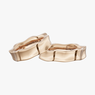 Aquatic Gold Matching Wedding Rings